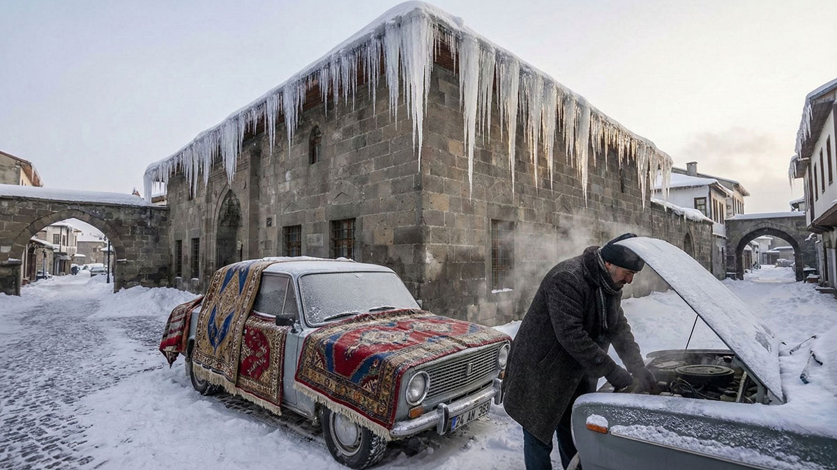 Soğuk hava rekoru kıran ilçe, dudakları uçuklattı!