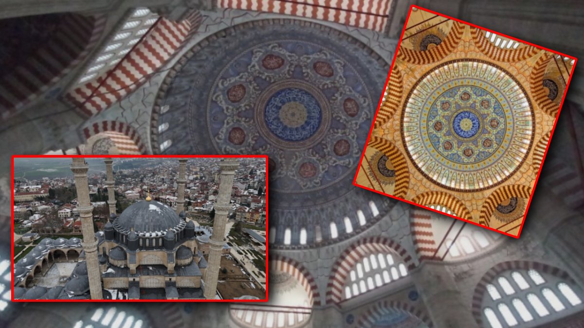 Selimiye Camii’nde tarihi an: Tartışmalı kubbe yazıları ilk kez görüntülendi!