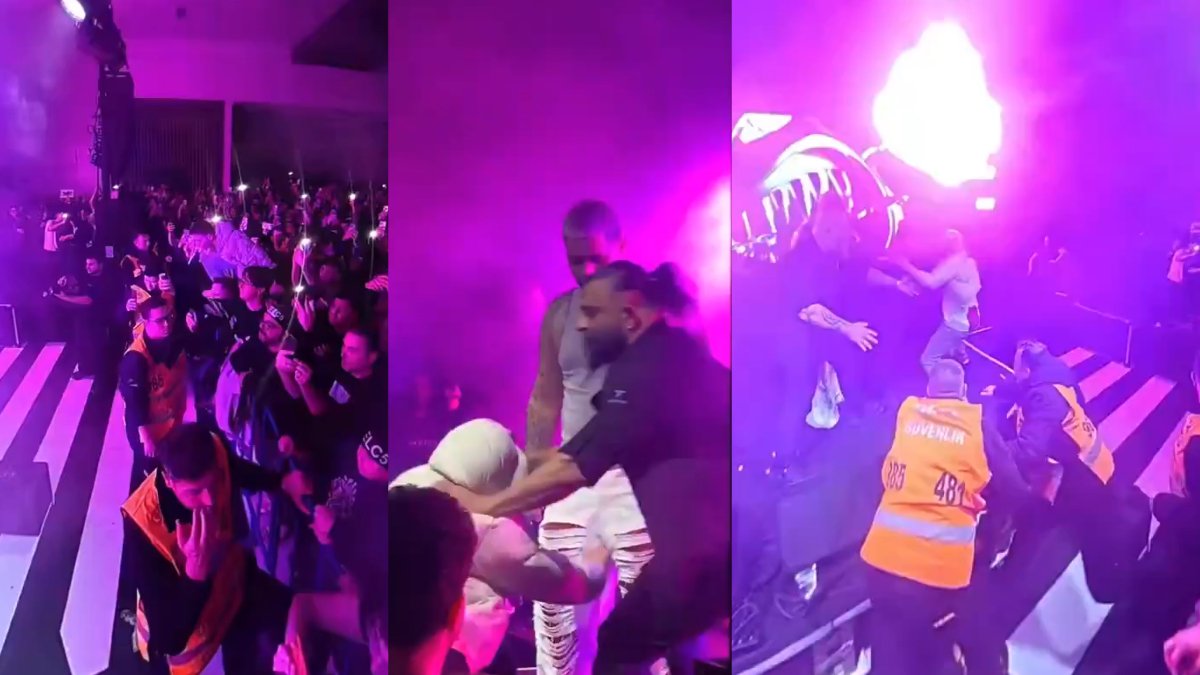 Lvbel C5 konserinde hayranı bir anda sahneye atladı! Eğlence durduruldu: Lvbel C5: "Kurban olayım yapmayın"