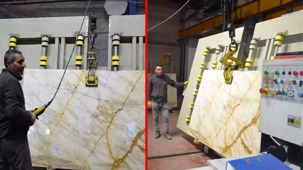 Elazığ’dan çıkarılıyor, tüm dünyaya ihraç ediliyor! Vişne mermeri kendine özgü rengiyle dünya markası haline geldi