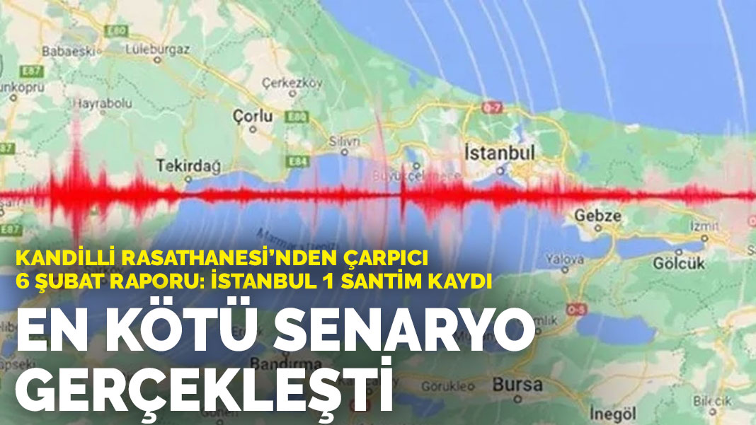 Kandilli Rasathanesi’nden çarpıcı 6 şubat raporu: İstanbul 1 santim kaydı