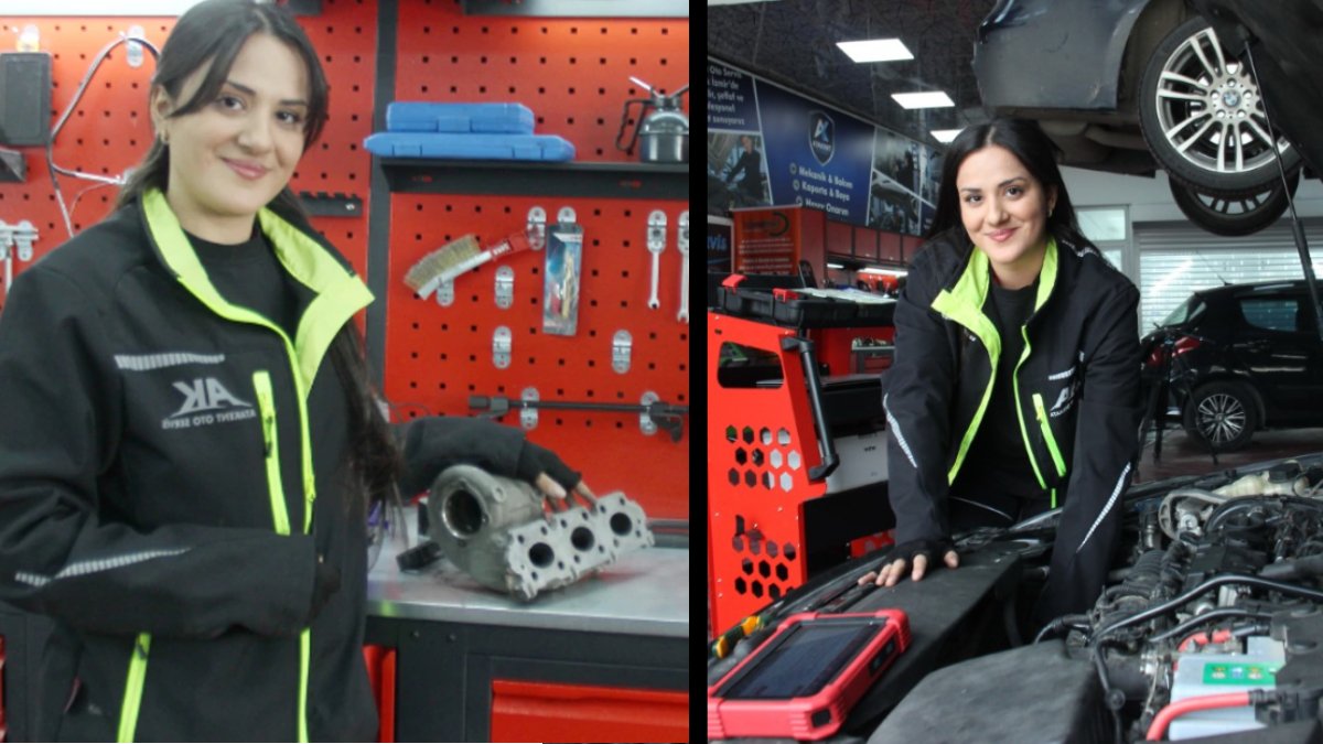 Sanayide kadın eli: 3 üniversite mezunu Meryem Garip Buca Otokent’te kendi tamirhanesini açtı
