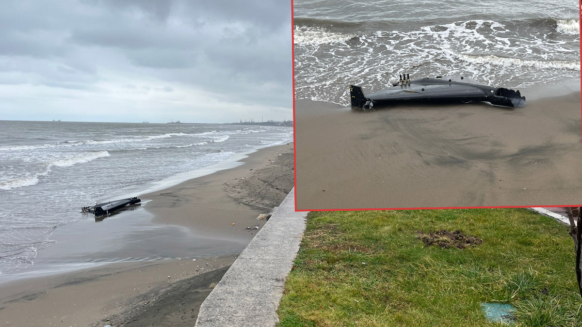 Yine Rusya'dan mı geldi? Ordu'nun Ünye ilçesinde sahile İHA parçaları vurdu