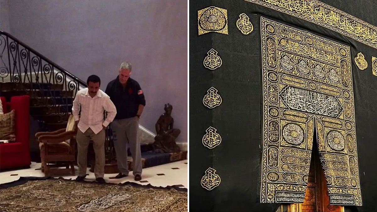 Epstein belgelerinde yeni skandal: Kabe örtüsü parçaları ayaklar altına serildi