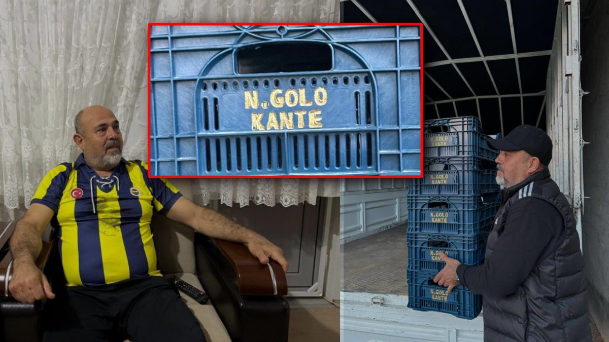 Serikli üreticiden Kante’li şampiyonluk mesajı: Domates kasalarına yıldız ismi yazdırdı