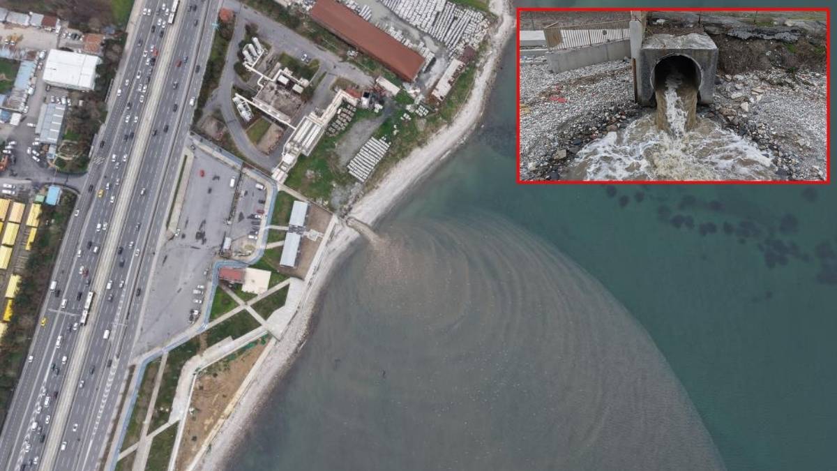 Atık sular denize dökülüyor, deniz rengini kaybediyor! İstanbul’da endişelendiren görüntü: Marmara tehlikede