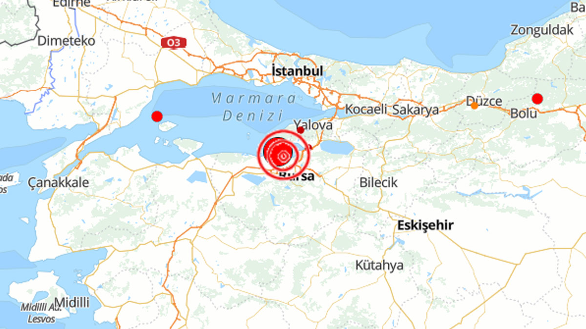 Bursa'da korkutan deprem