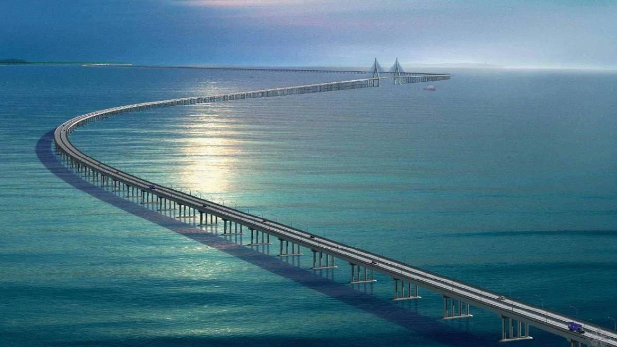 İstanbul–Ankara yolunun yarısı kadar! Dünyanın en uzun köprüsü uzaydan bile görünüyor