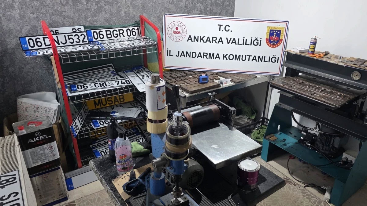 Ankara'da sahte plaka operasyonu