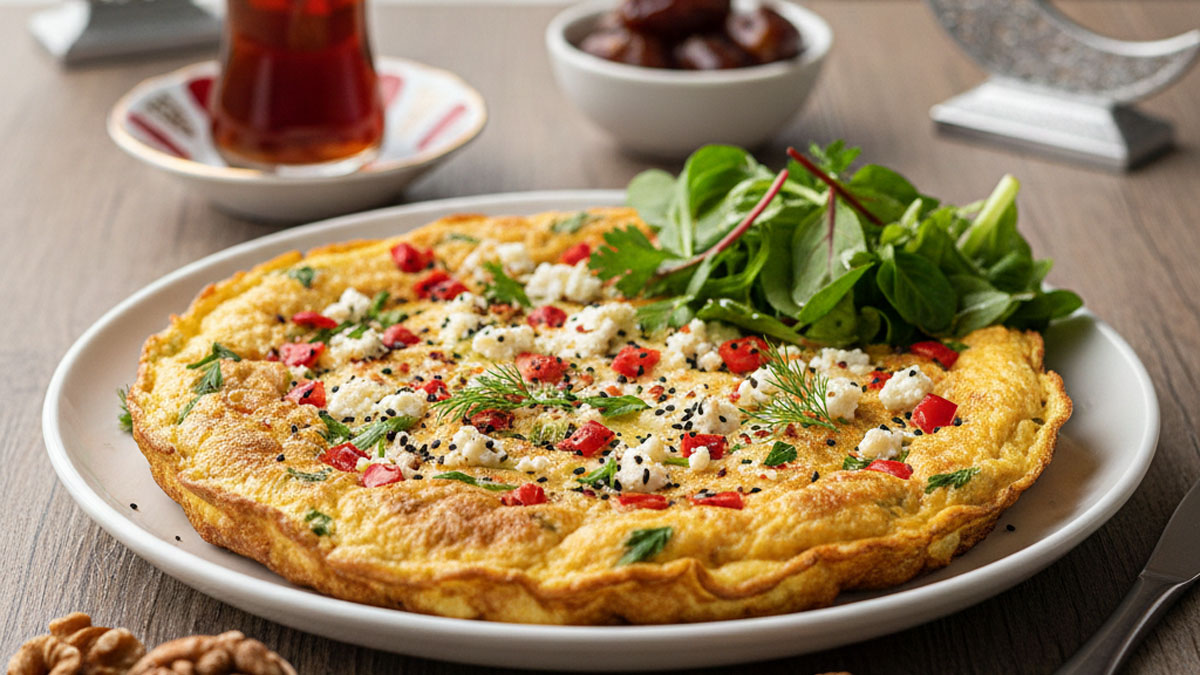 Sahurda sadece bunu yiyen akşama kadar acıkmıyor: Sahur için protein deposu sebzeli omlet