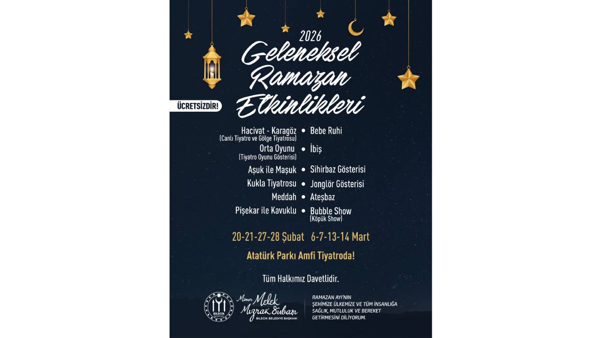 Bilecik Belediyesinden geleneksel Ramazan etkinlikleri