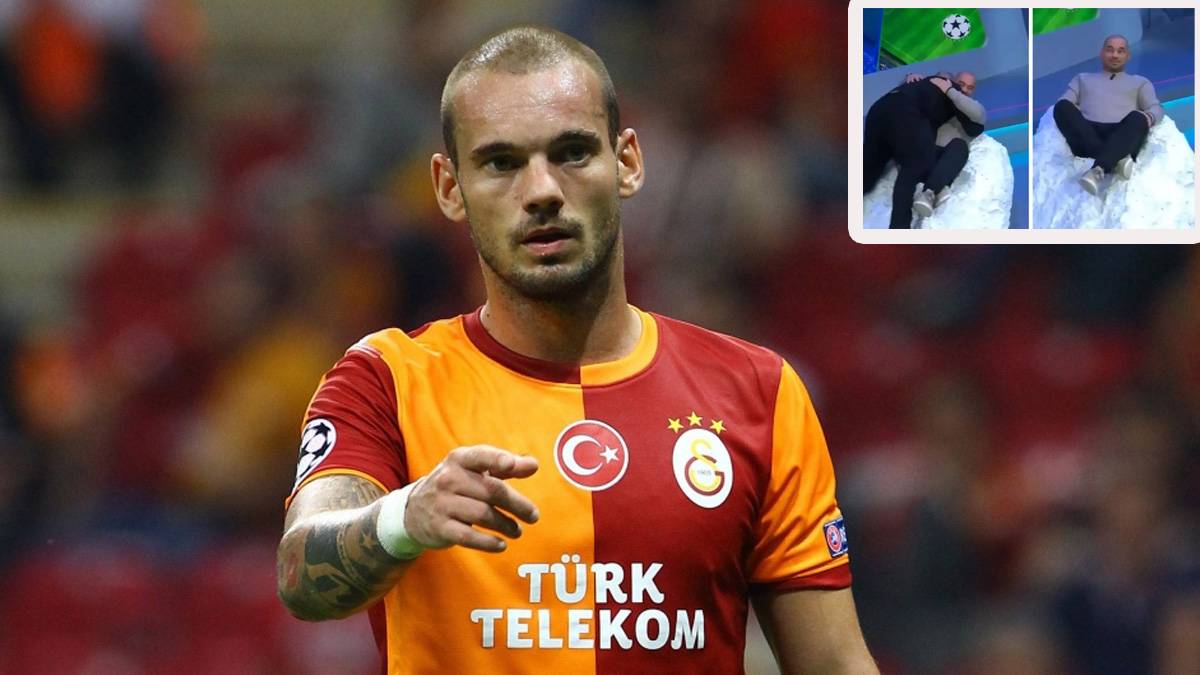 Sneijder'den canlı yayında Juventus'a 2013 göndermesi