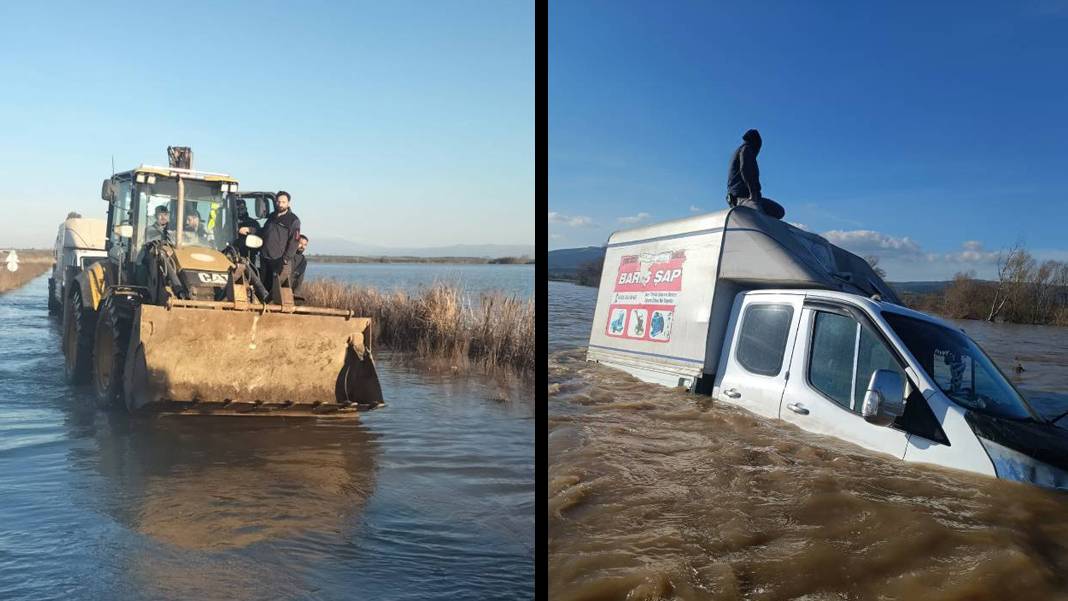 Bursa’da yağış ve kar erimesi taşkına neden oldu: Kara yolu ulaşıma kapandı