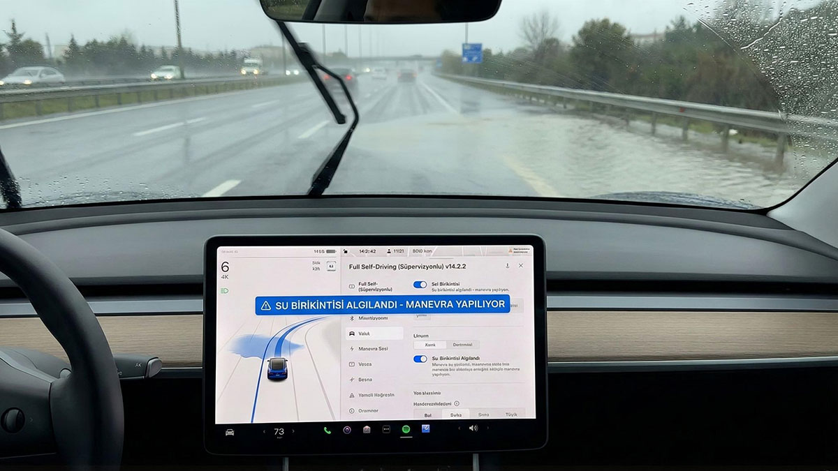 Su birikintisinden otonom manevrayla kurtuldu