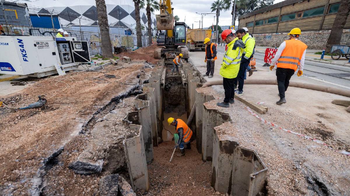 Alsancak’ta dev altyapı çalışması