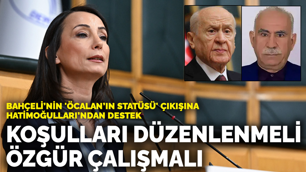 Bahçeli’nin 'Öcalan’ın statüsü' çıkışına Hatimoğulları’ndan destek: Koşulları düzenlenmeli, özgür çalışma imkanı sağlanmalı