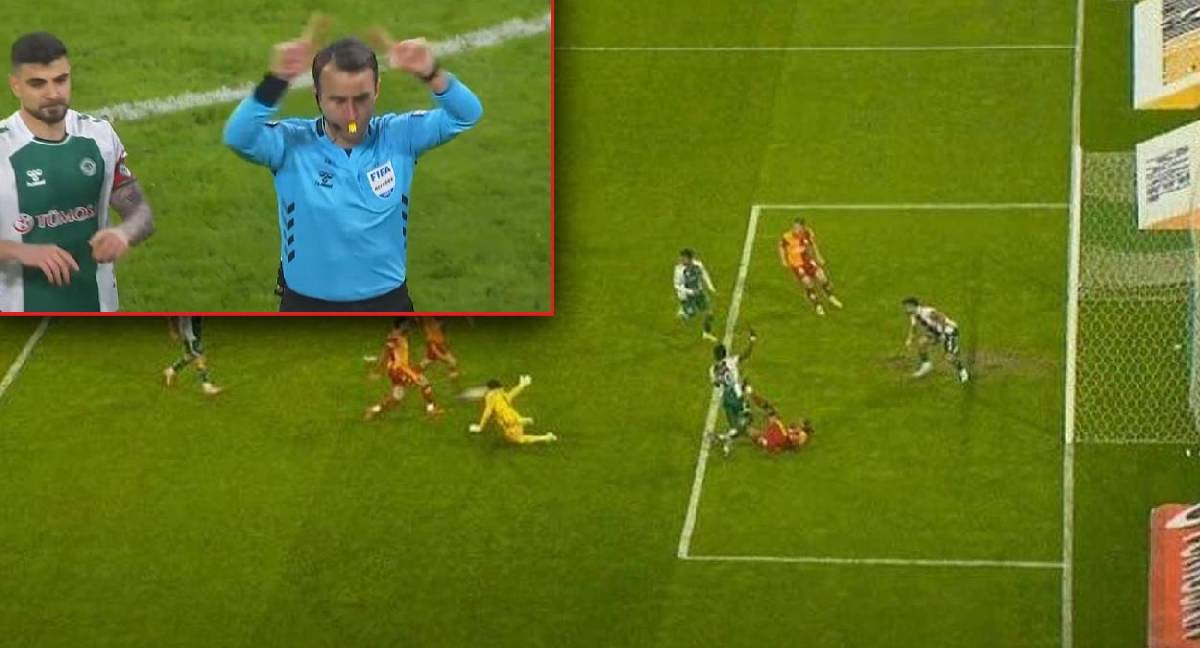 Konyaspor - Galatasaray maçına damga vuran olay: Sane'nin iptal edilen golünün VAR kayıtları açıklandı