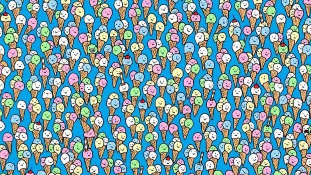 Gözlerine ne kadar güveniyorsun? Dondurmaların arasına gizlenmiş lolipopu 5 saniyede bulun!