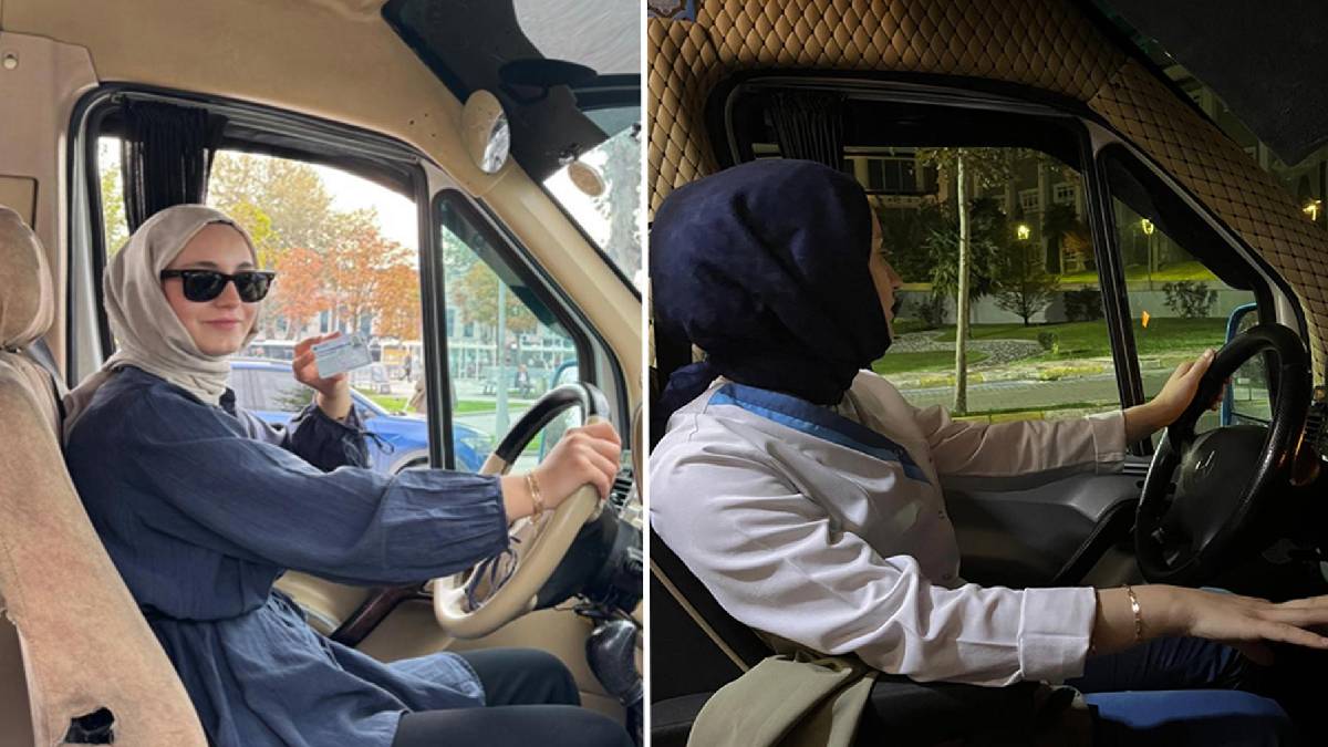 Sabahları ebe olarak gören akşamları direksiyon başında buluyor! 5 aydır yolculara ulaşım sağlıyor