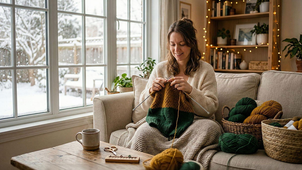 Bir kazak örerken aslında beyninizi de yeniden örüyorsunuz