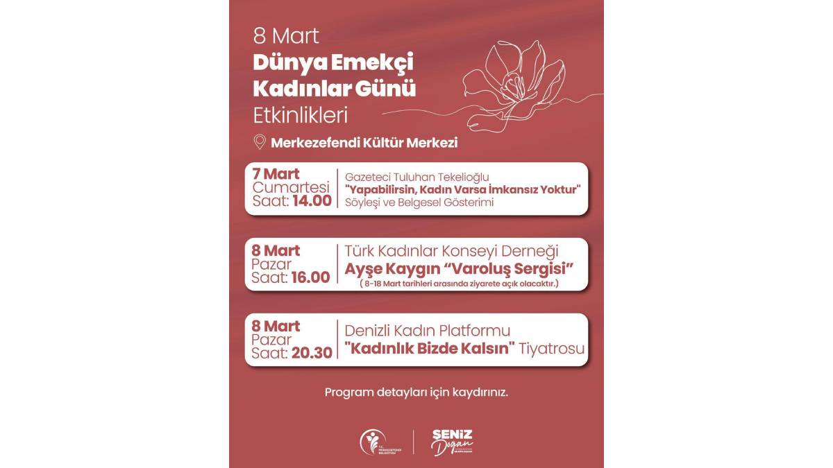 Merkezefendi'de 8 Mart'a özel anlamlı etkinlikler