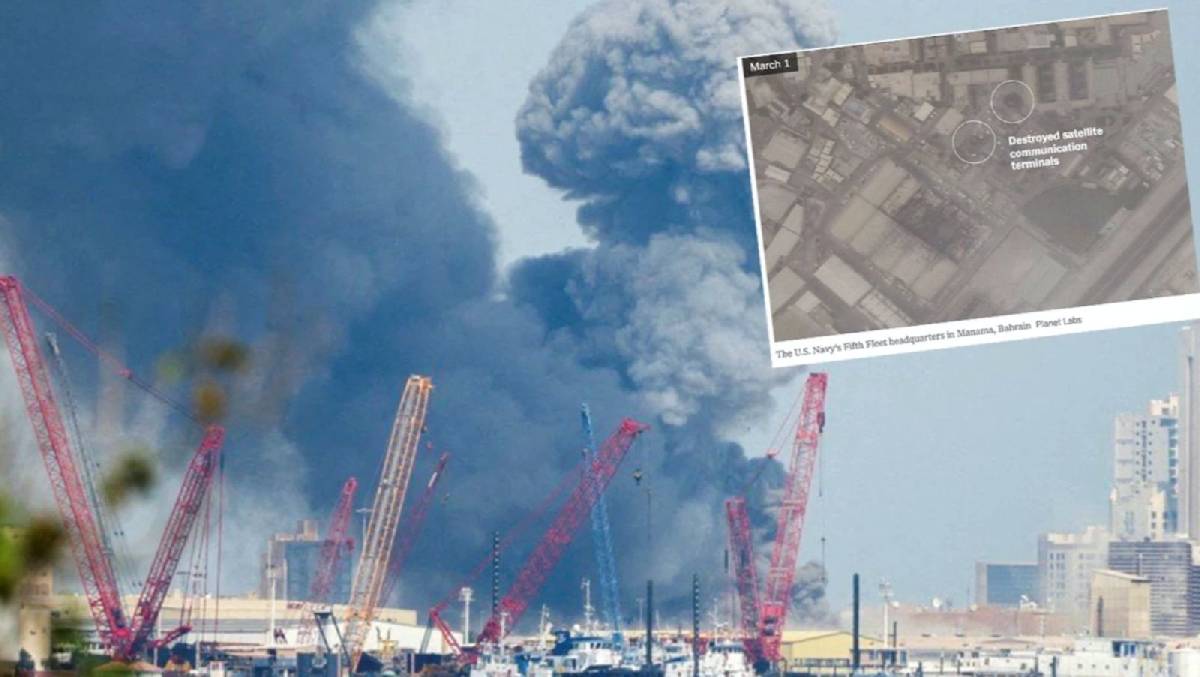 Körfez'de Amerikan enkazı! Uydu Görüntüleri İran'ın verdiği hasarı ortaya koydu