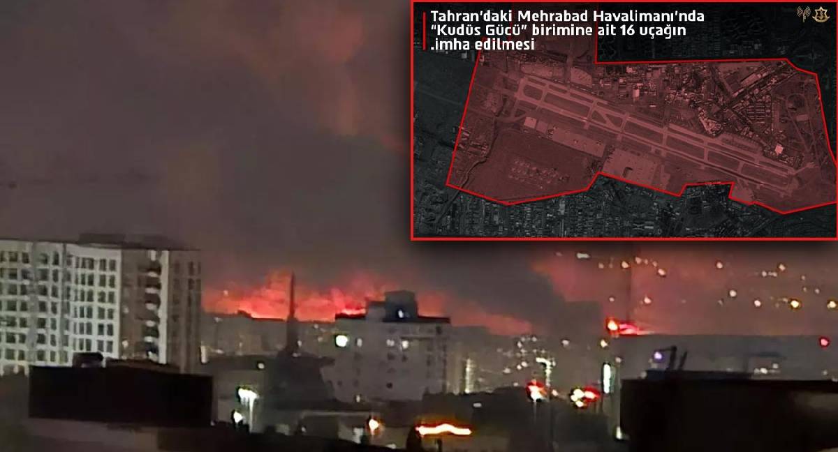 İsrail'den Tahran'ın kalbine yeni darbe: Mehrabad Havalimanı vuruldu, 16 uçak imha edildi