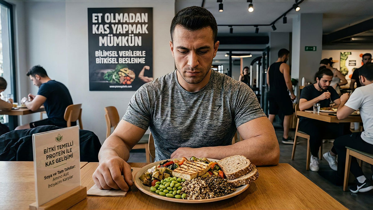 Kas yapmak için et yeme zorunluluğunu bitiren bitkisel diyet