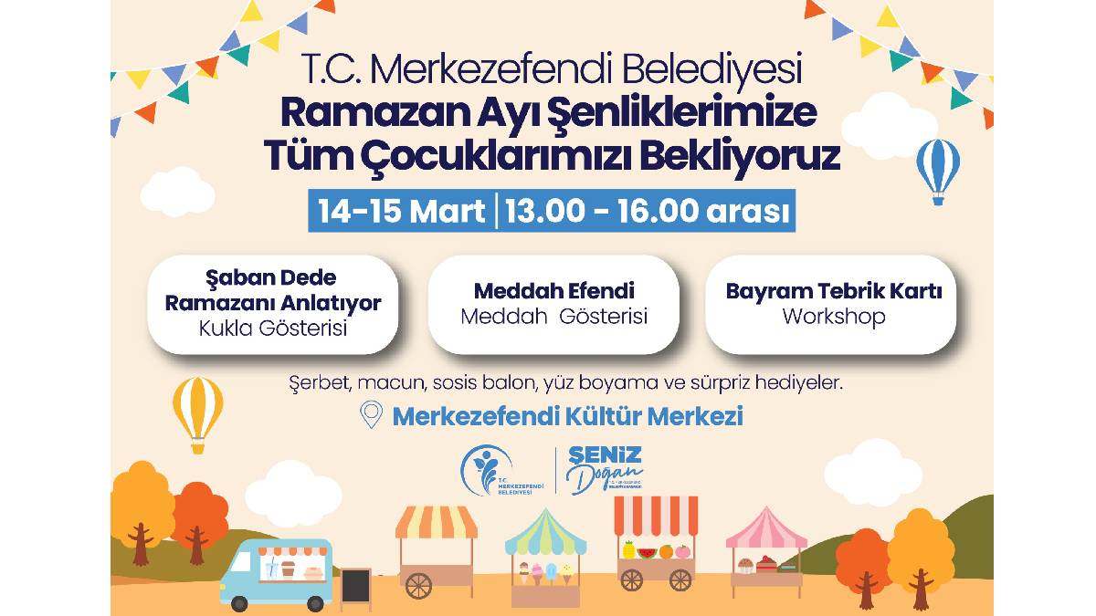 Merkezefendi’de çocuklar için Ramazan Şenliği düzenlenecek