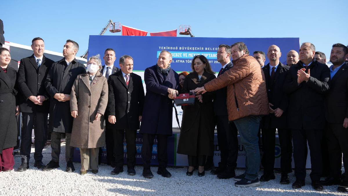 Çorlu sebze meyve hali temeli atıldı