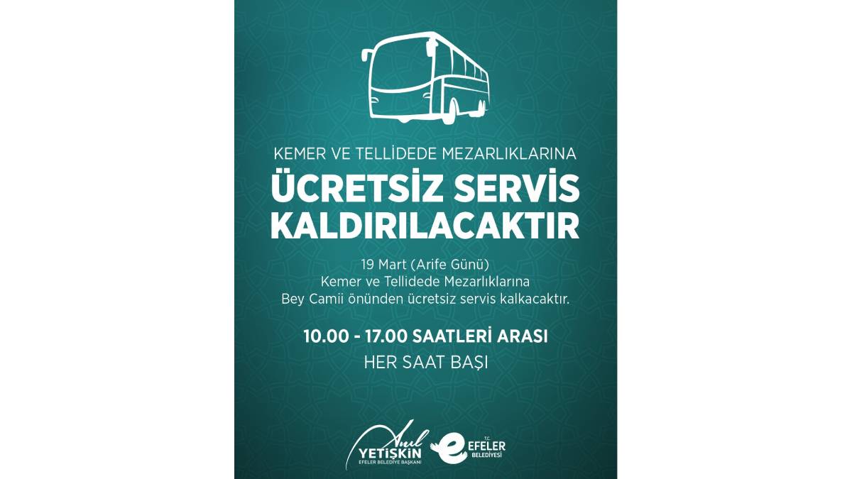 Başkan Anıl Yetişkin’den Arife Günü anlamlı ulaşım desteği