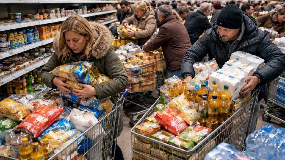 Komşuda savaş endişesi yükseliyor: Marketlerde stoklama başladı