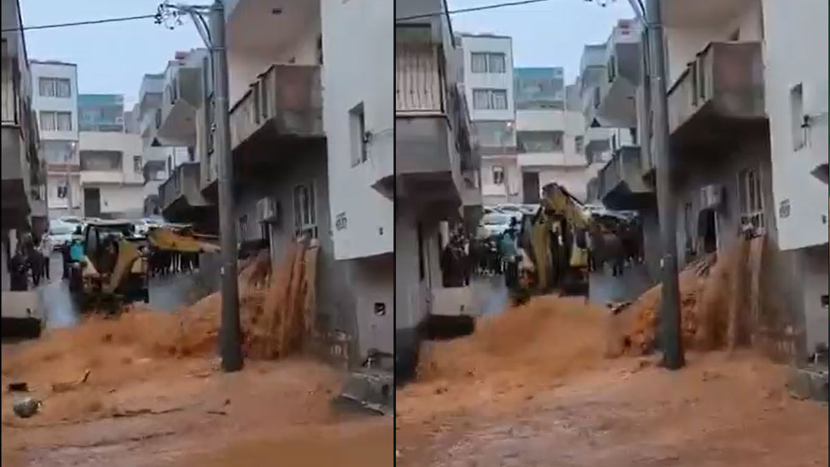 Görenler gözlerine inanamadı: Şanlıurfa'da evden sel suları fışkırdı