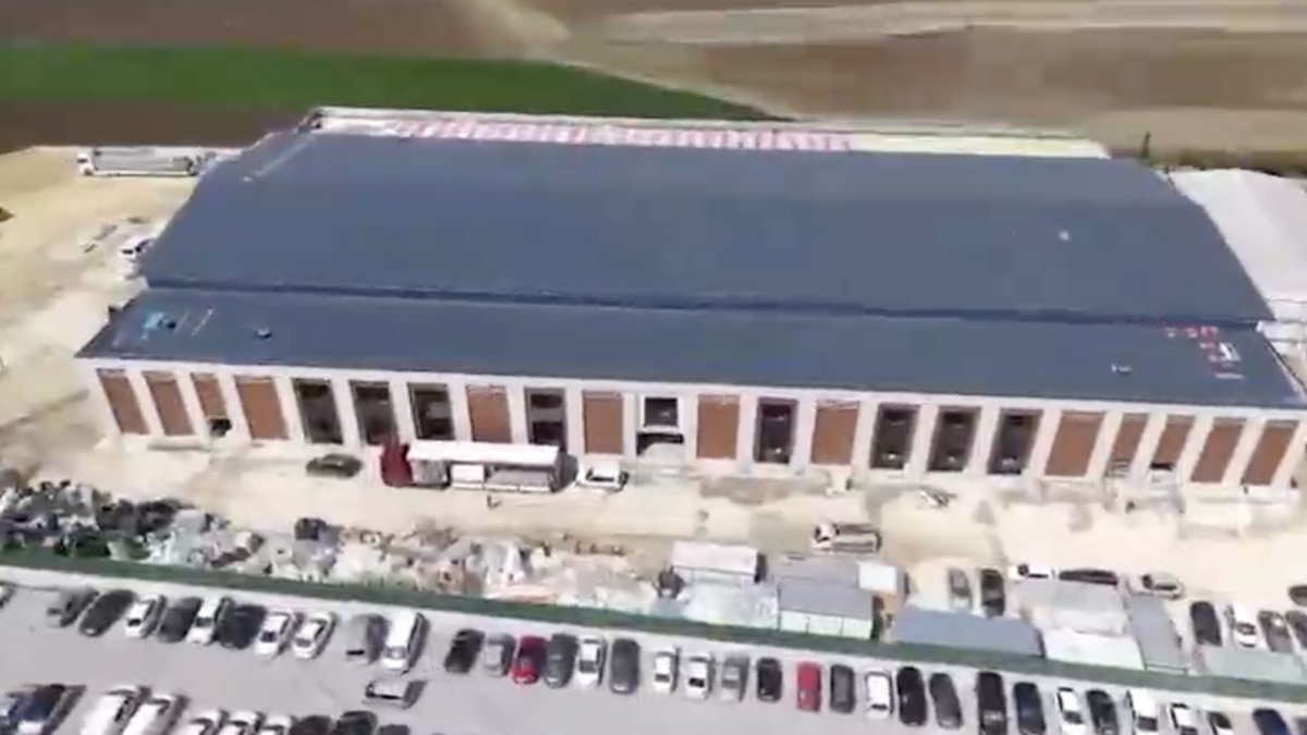 İBB yargılaması için özel hazırlık: Silivri'deki dev duruşma salonu havadan görüntülendi