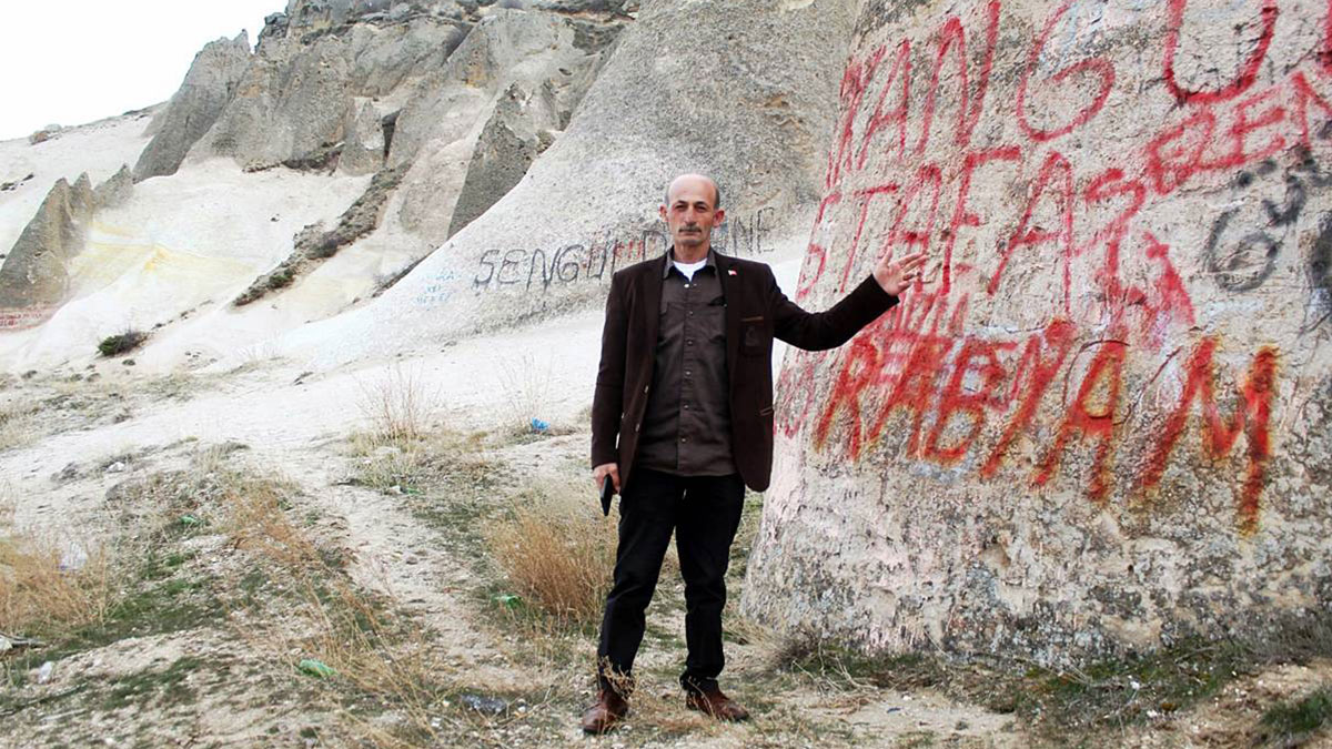 Şehir magandaları peri bacalarını bu hale getirdi