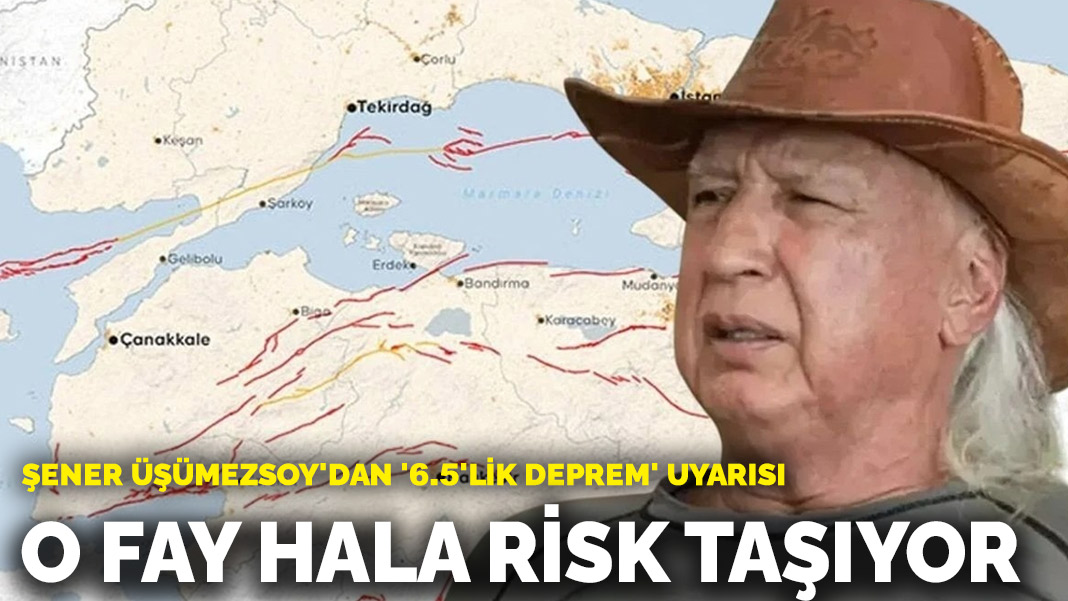 Şener Üşümezsoy'dan '6.5'lik deprem' uyarısı: O fay hala risk taşıyor