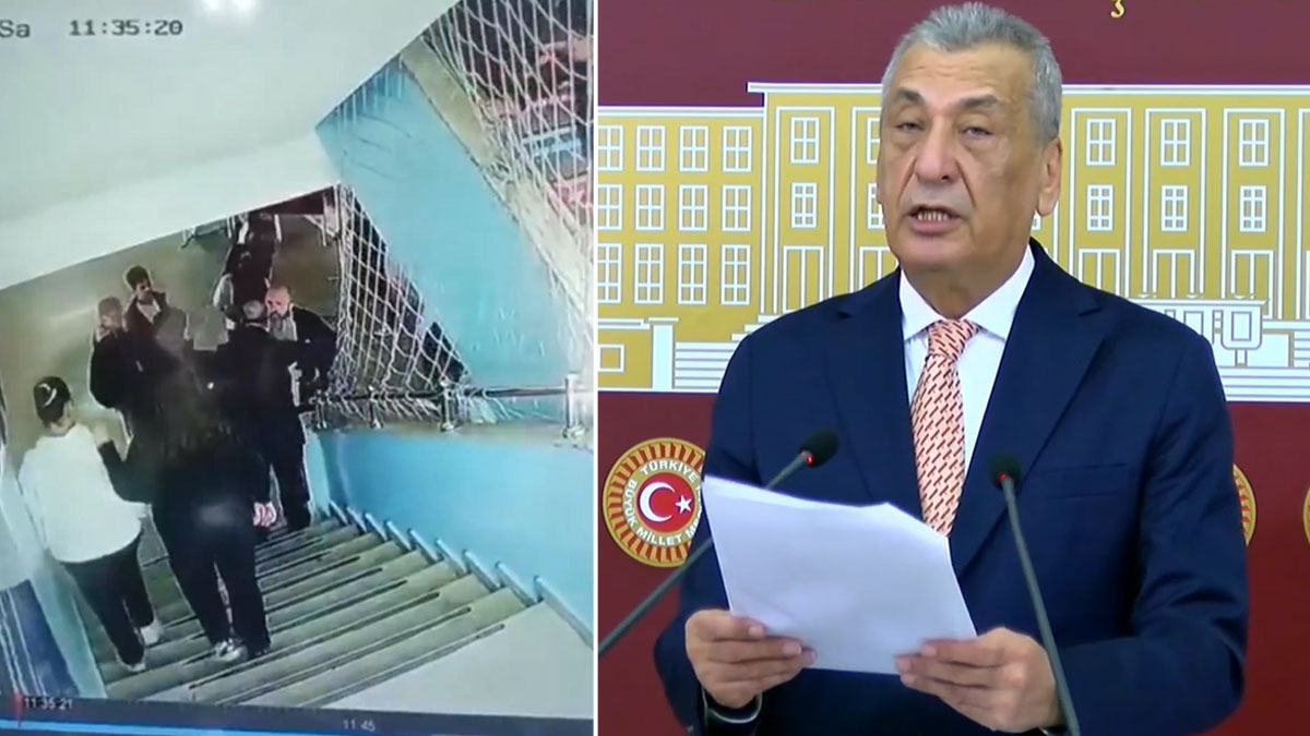 CHP'li vekil skandal görüntüleri Meclis'e taşıdı: Belediye Meclis Üyesi okul basıp öğretmeni darp etti