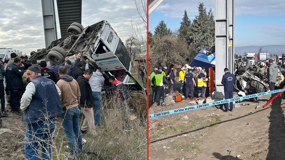 Ankara'da halk otobüsü üst geçide çarptı: 5 ölü, 15 yaralı