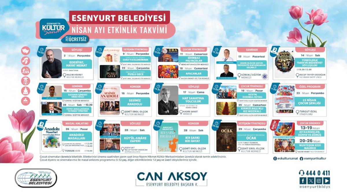 Esenyurt’ta bahar kültür ve sanatla karşılanıyor