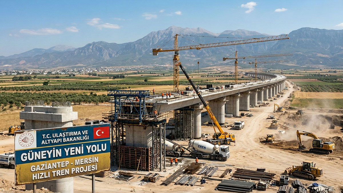Çukurova Havalimanı bağlantılı Mersin-Gaziantep hızlı tren hattında hedef 2028