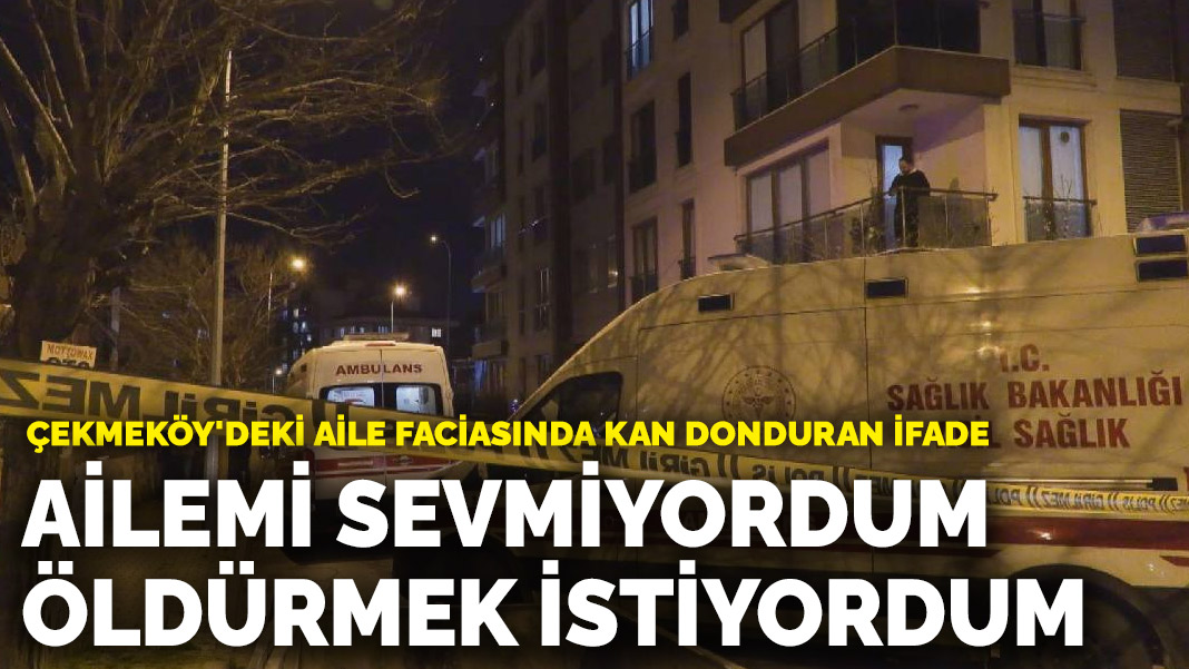 Çekmeköy'deki aile faciasında kan donduran ifade: Ailemi sevmiyordum, öldürmek istiyordum