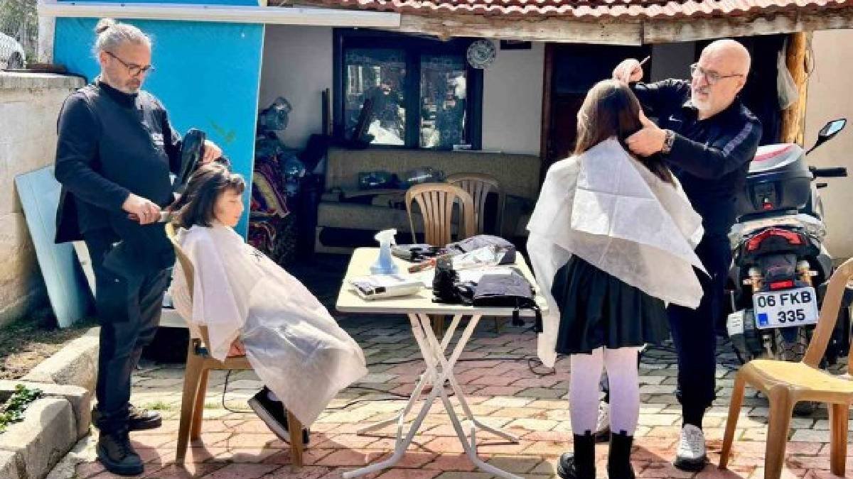Köy köy geziyor, ücretsiz saç kesiyor: Amacı kız çocuklarına özgüven kazandırmak
