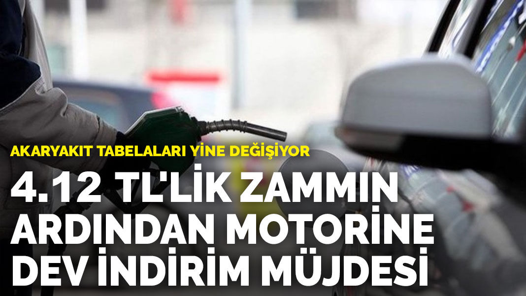 Akaryakıt tabelaları yine değişiyor: 4.12 TL'lik zammın ardından motorine dev indirim müjdesi