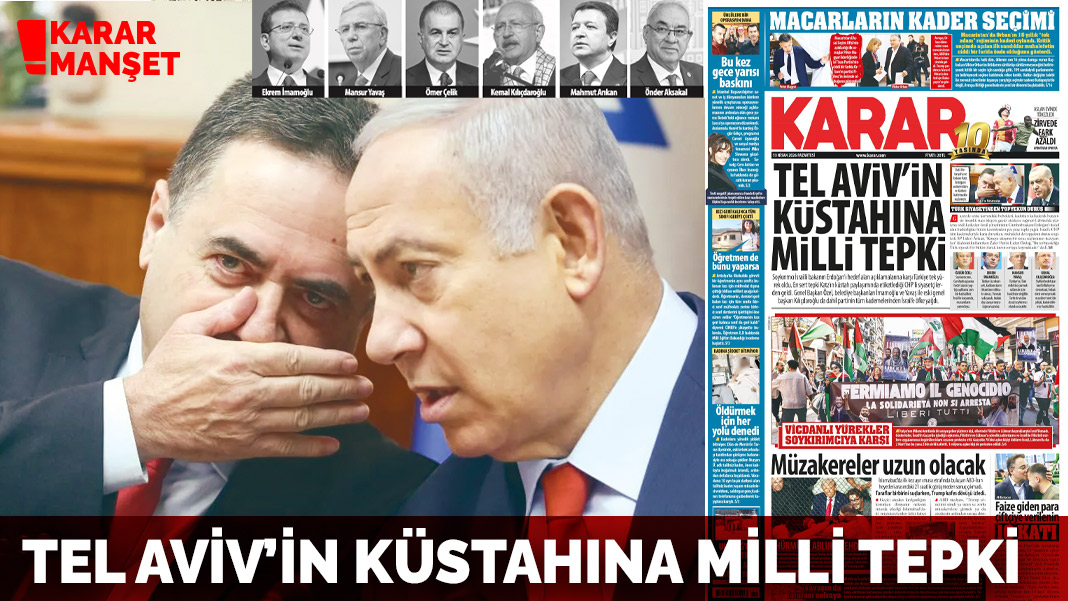 Tel Aviv'in küstahına milli tepki