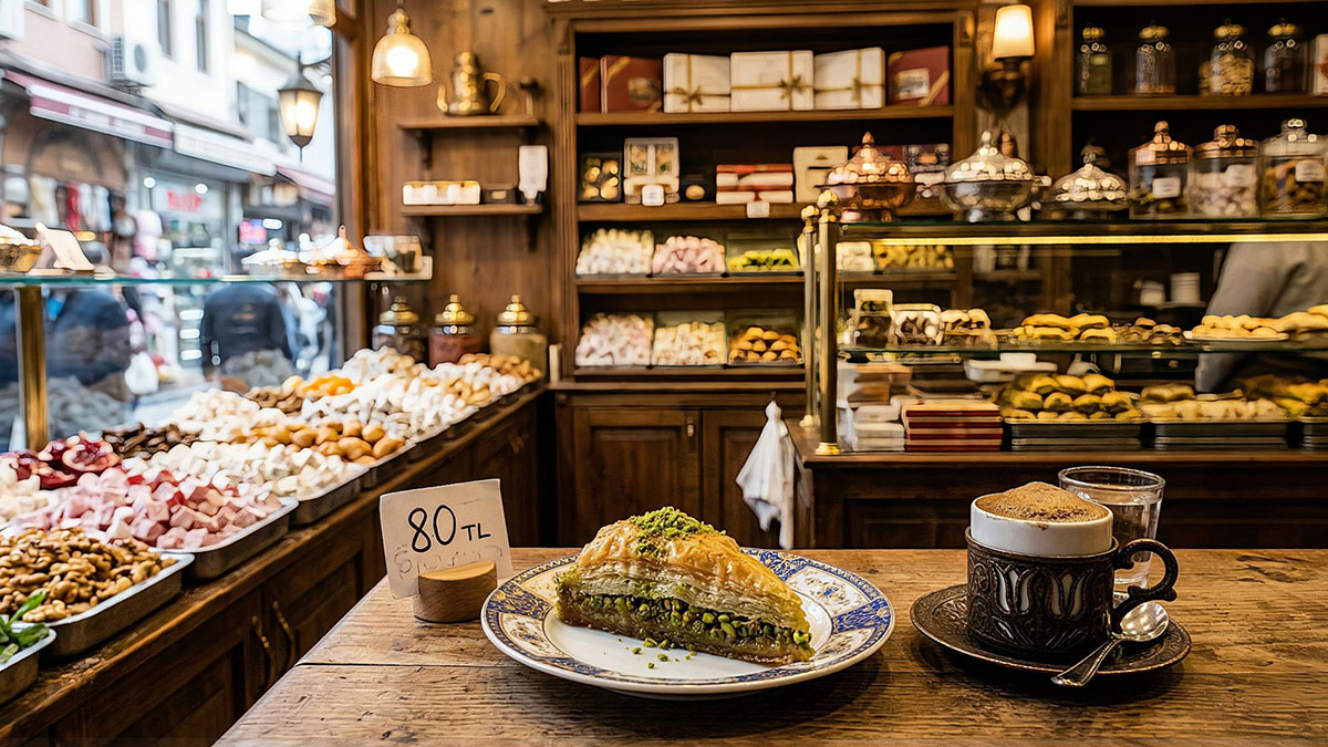 Baklavanın dilimi 80 TL, lokumun tanesi 2,5 TL