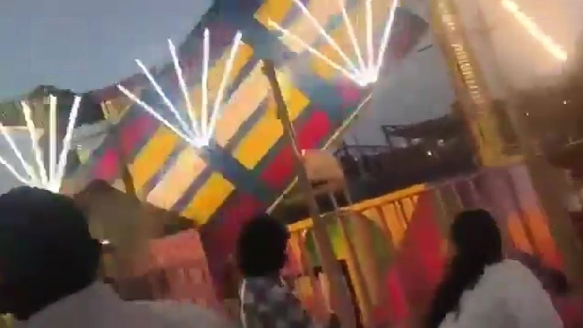 Lunaparkta korkunç kaza: Dev sarkaç yerinden çıktı