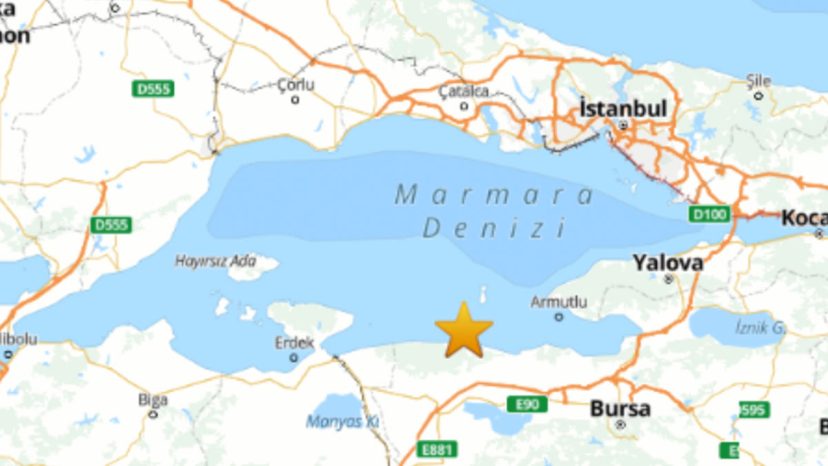 Son dakika! Marmara Denizi'nde deprem