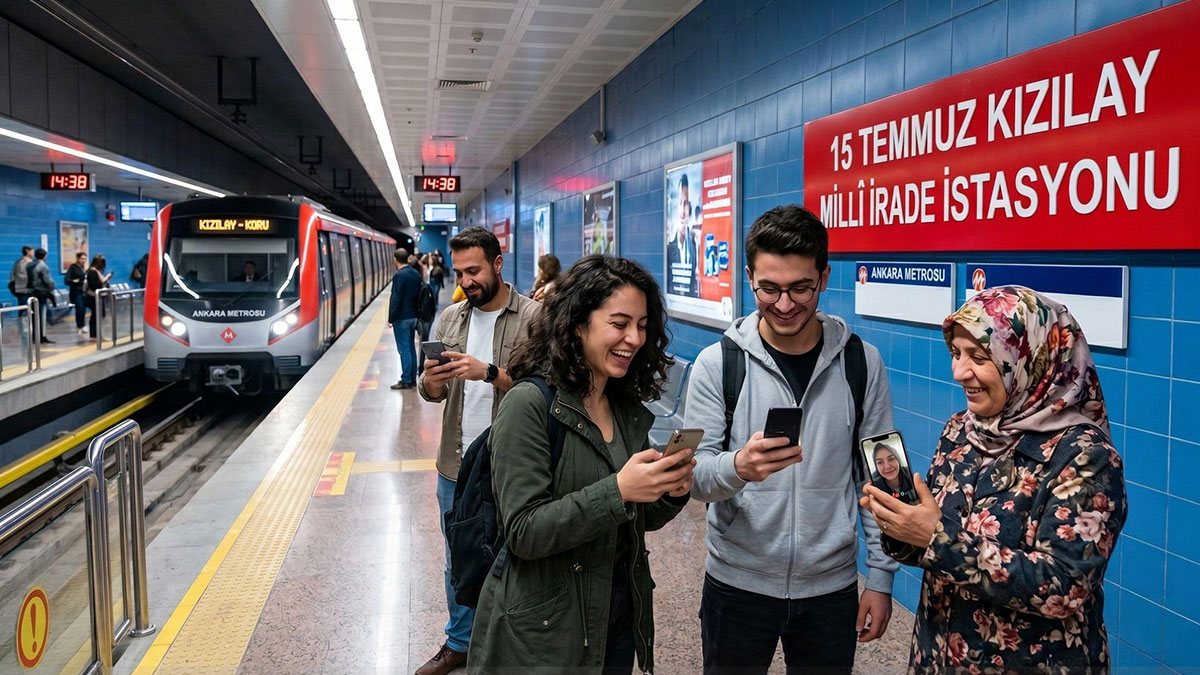 Kızılay istasyonunda kesintisiz internet dönemi