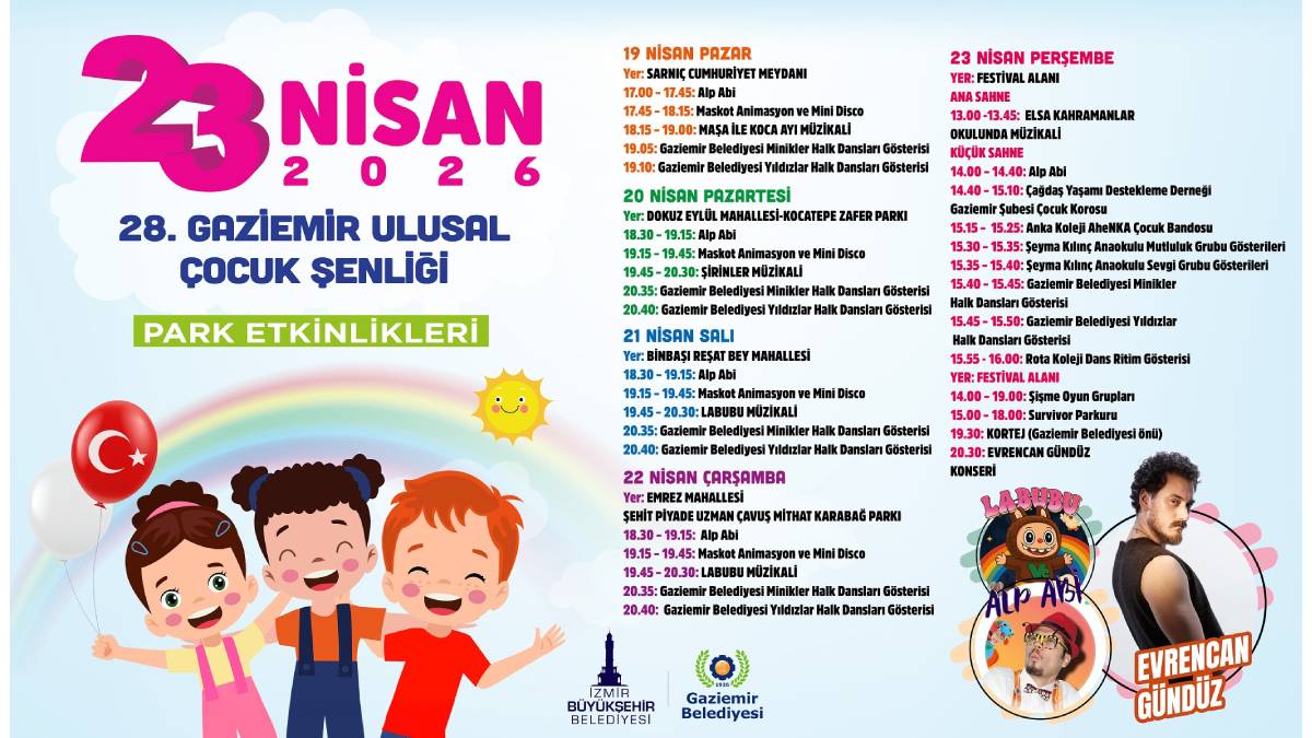 Gaziemir’de 23 Nisan coşkusu beş gün yaşanacak