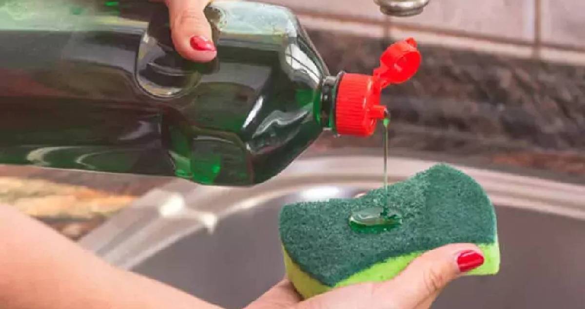 Kimsenin aklına gelmezdi! Bulaşık deterjanının içine ekleyen tüm yağlardan kolayca kurtuluyor